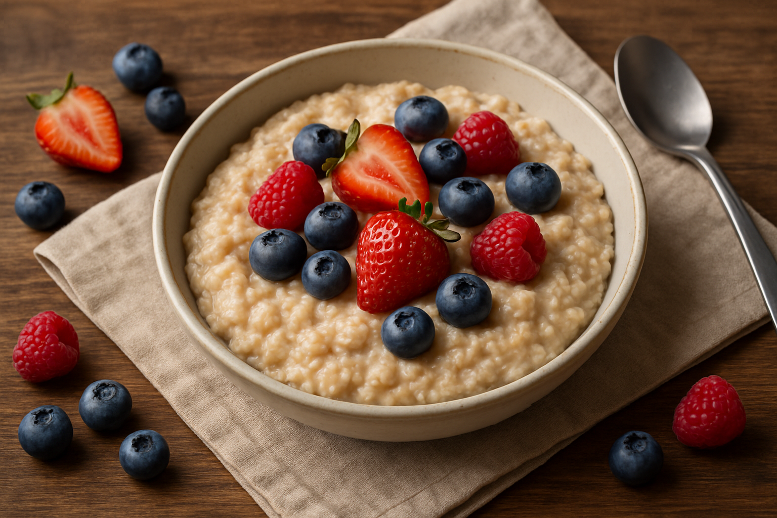 Овсянка с ягодами